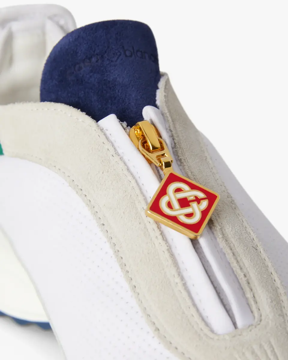 Casablanca White & Green Stade Zip Sneaker | Thumbnail 4 Casablanca White & Green Stade Zip Sneaker | Thumbnail 4
