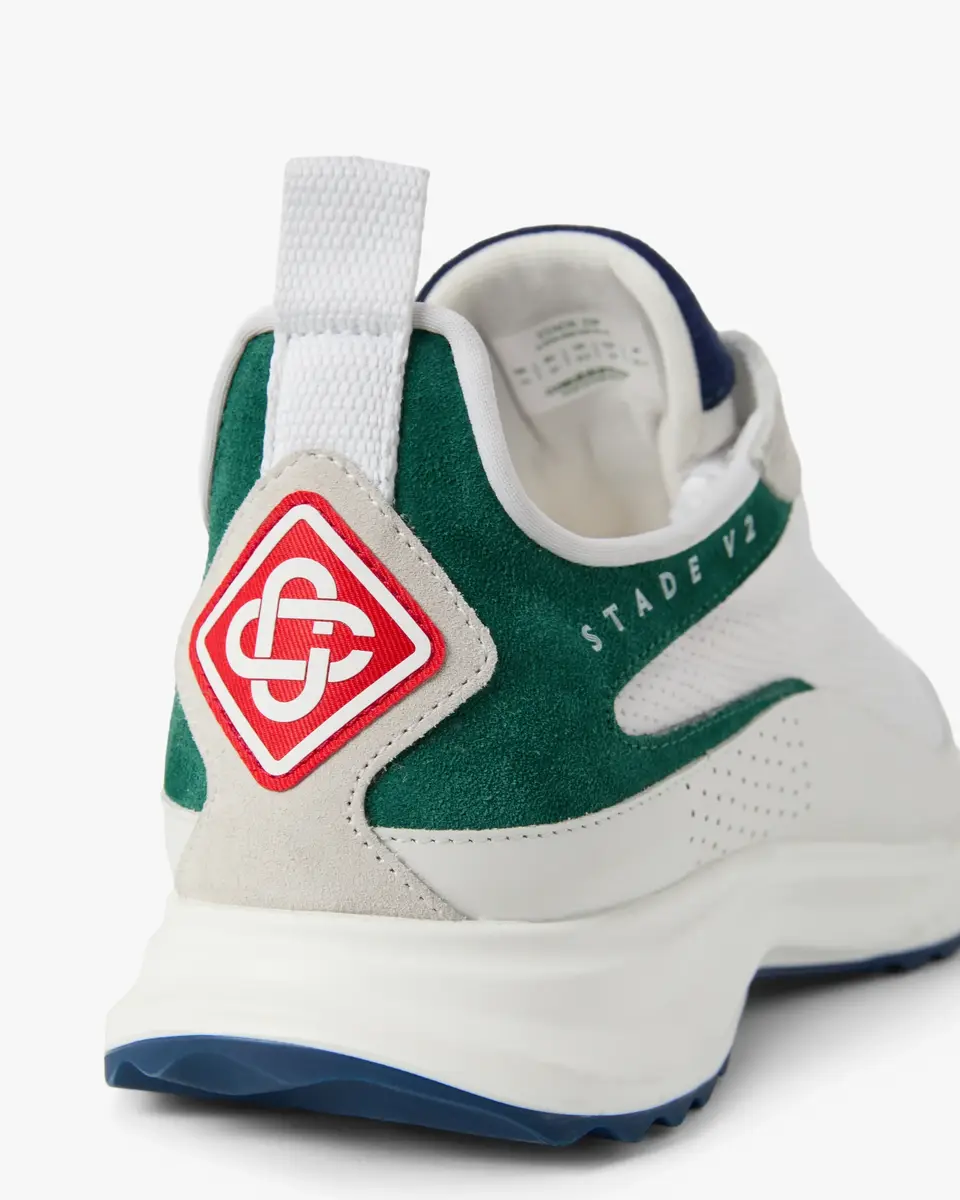 Casablanca White & Green Stade Zip Sneaker | Thumbnail 5 Casablanca White & Green Stade Zip Sneaker | Thumbnail 5
