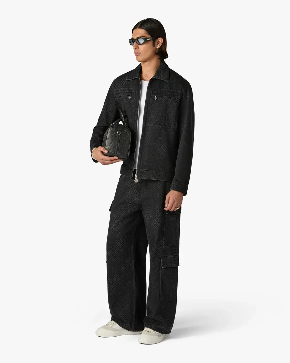 Casablanca Black Monogram Cargo Denim Jeans | Thumbnail 2 Casablanca Black Monogram Cargo Denim Jeans | Thumbnail 2