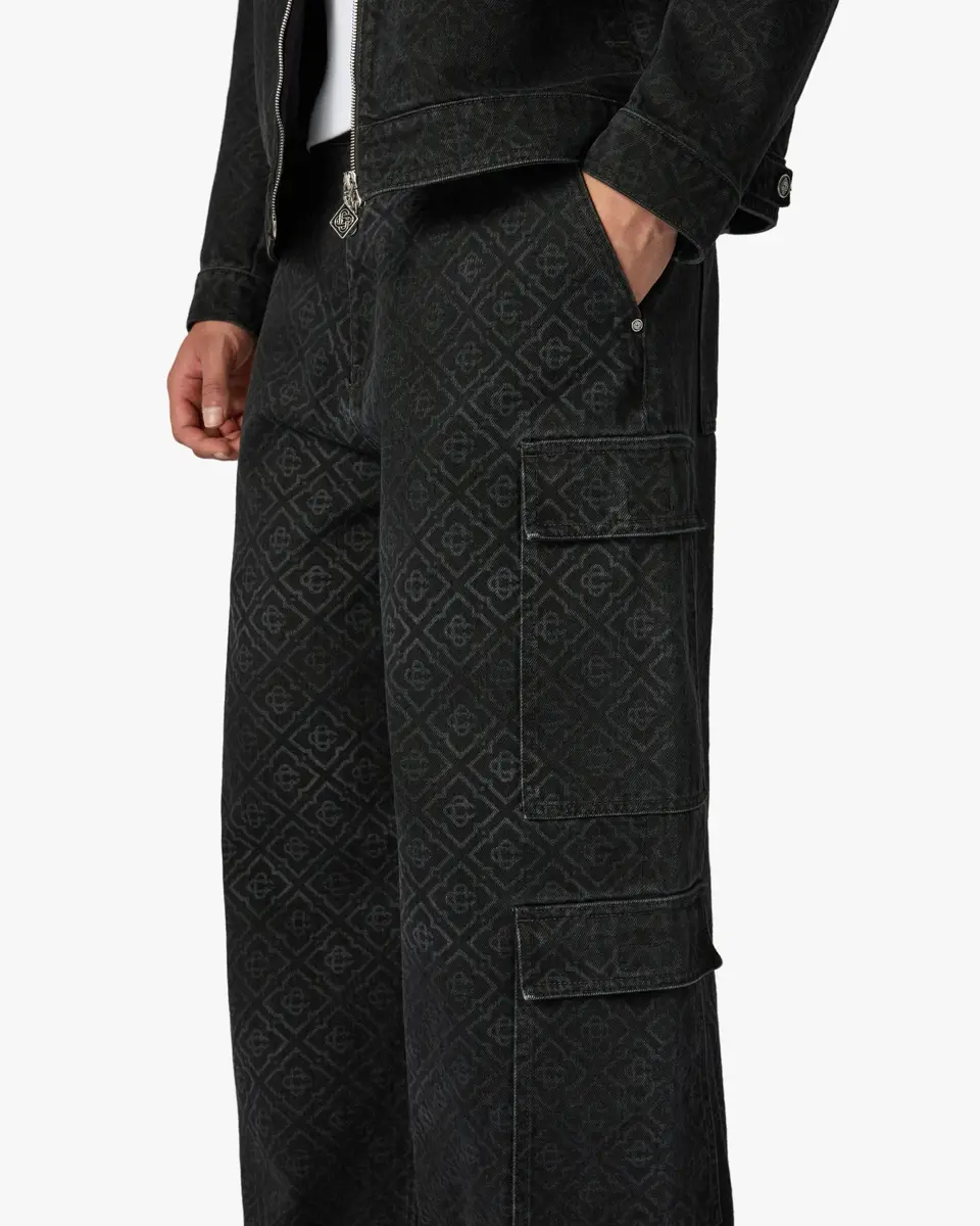 Casablanca Black Monogram Cargo Denim Jeans | Thumbnail 5 Casablanca Black Monogram Cargo Denim Jeans | Thumbnail 5