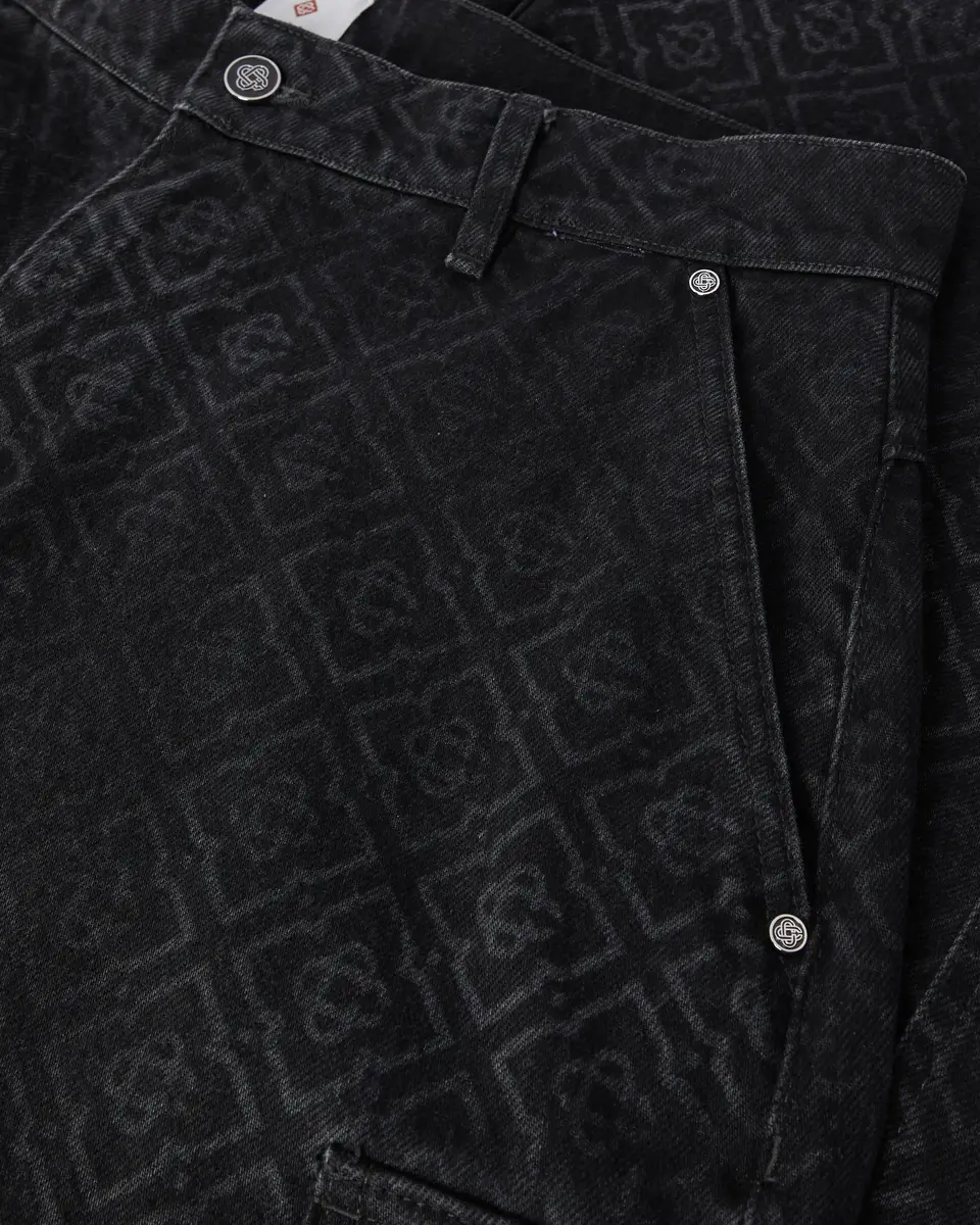 Casablanca Black Monogram Cargo Denim Jeans | Thumbnail 7 Casablanca Black Monogram Cargo Denim Jeans | Thumbnail 7
