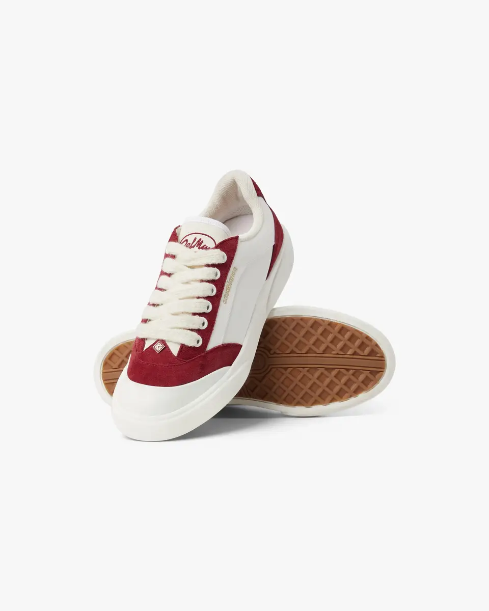Casablanca White & Burgundy Del Mar Sneaker | Thumbnail 3 Casablanca White & Burgundy Del Mar Sneaker | Thumbnail 3