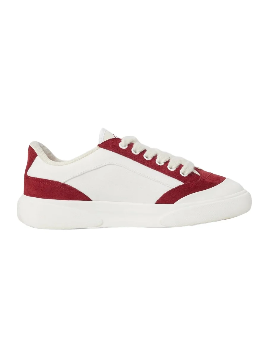 Casablanca White & Burgundy Del Mar Sneaker
