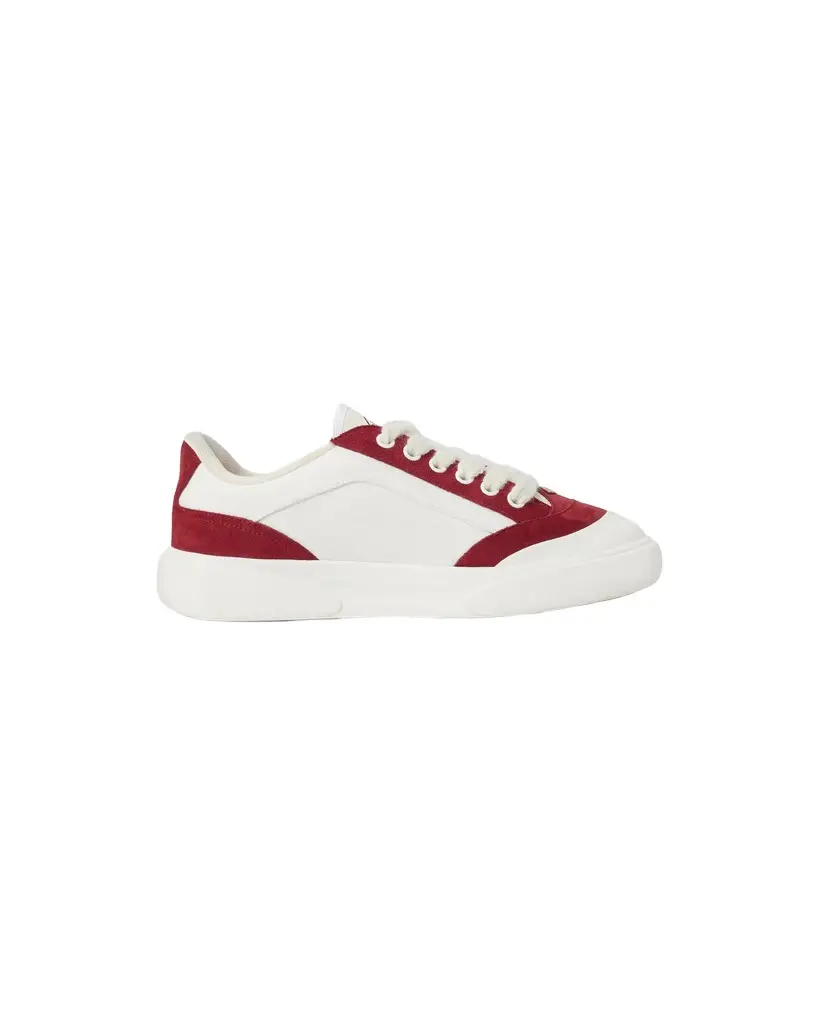Casablanca White & Burgundy Del Mar Sneaker