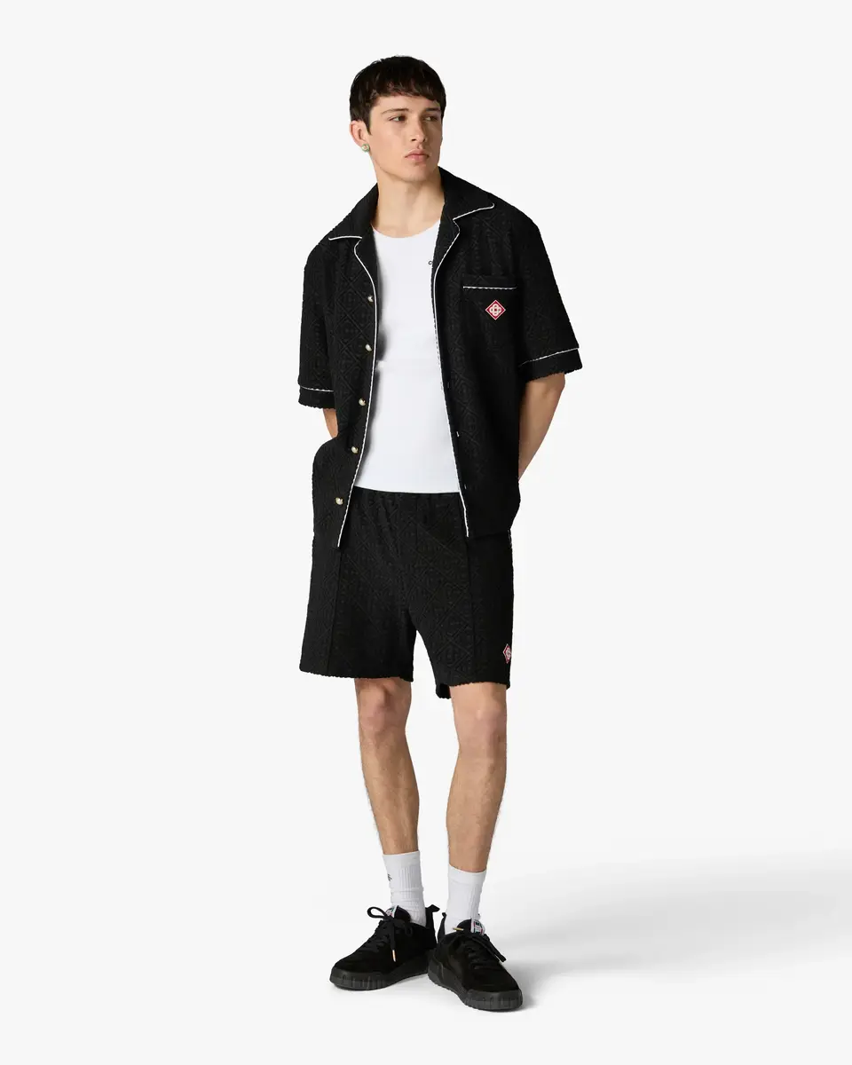 Casablanca Black Towelling Shorts | Thumbnail 2
