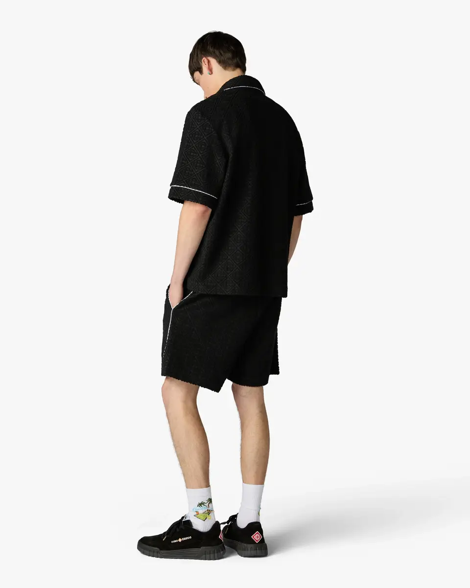 Casablanca Black Towelling Shorts | Thumbnail 3