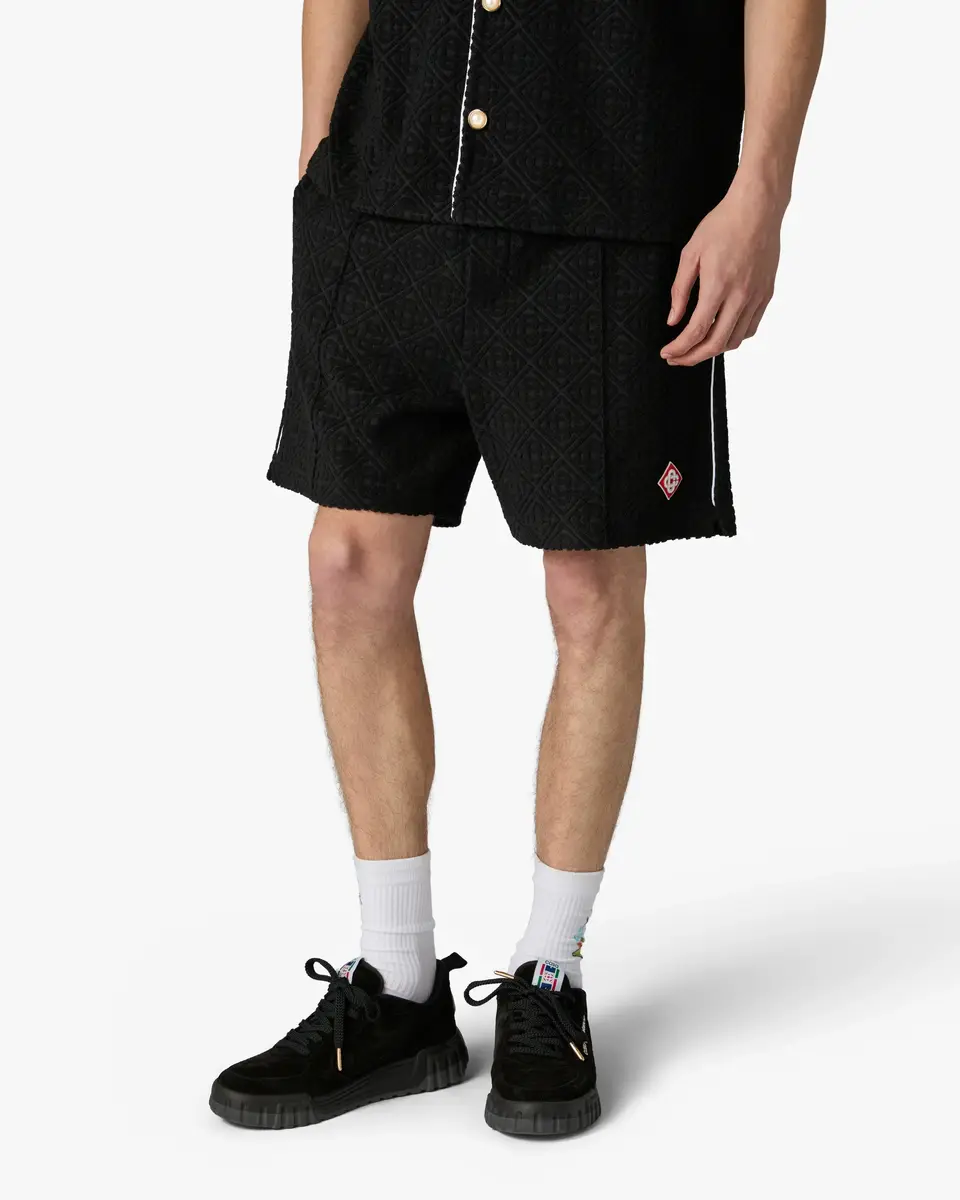 Casablanca Black Towelling Shorts | Thumbnail 4