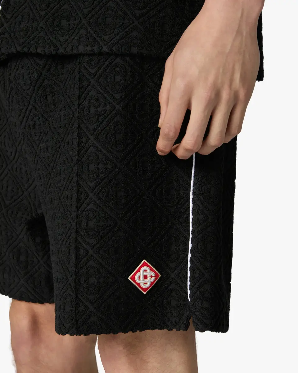 Casablanca Black Towelling Shorts | Thumbnail 5