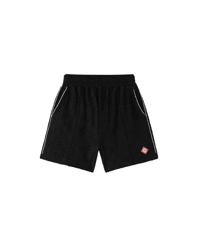 Black Towelling Shorts