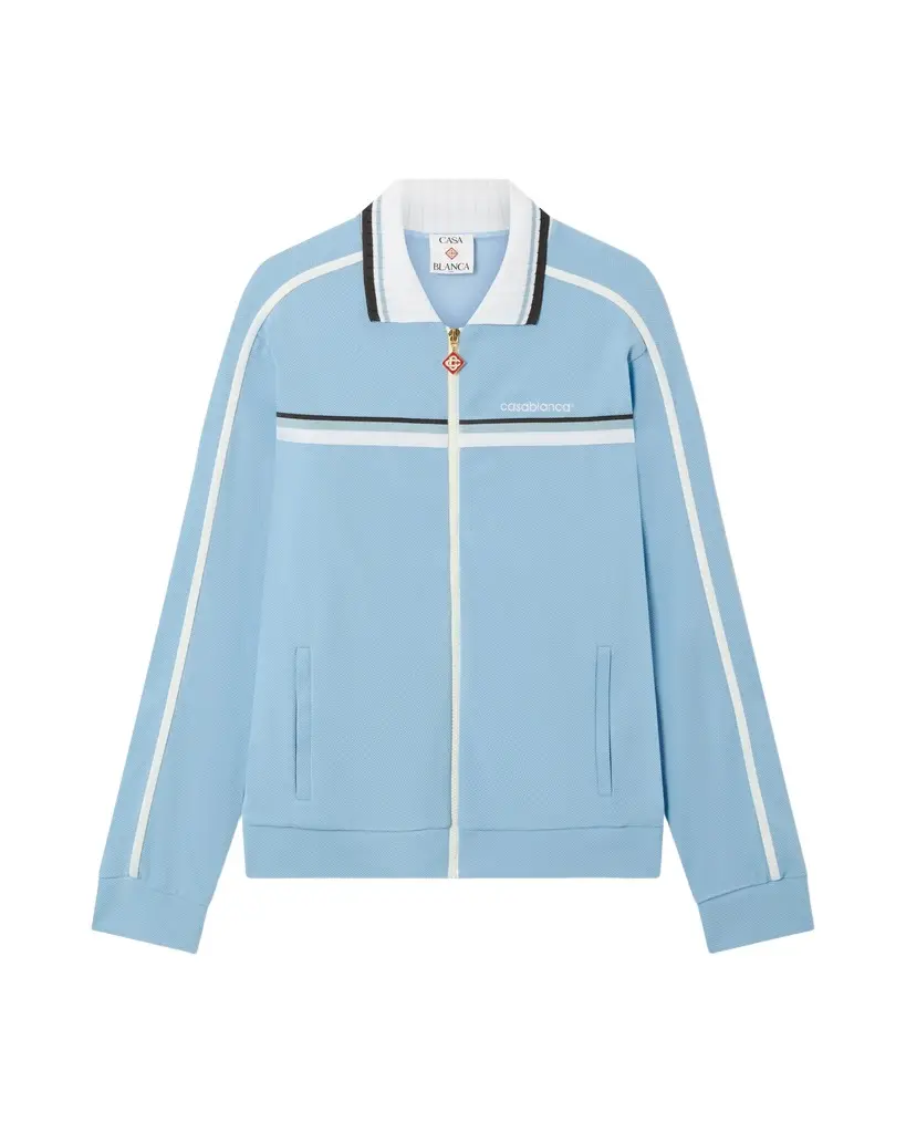 Pale Blue Pique Track Jacket Pale Blue Pique Track Jacket