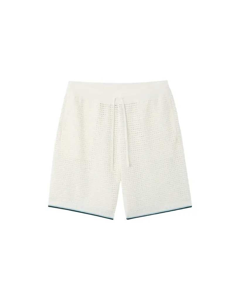 White Palm Tree Emblem Crochet Shorts White Palm Tree Emblem Crochet Shorts
