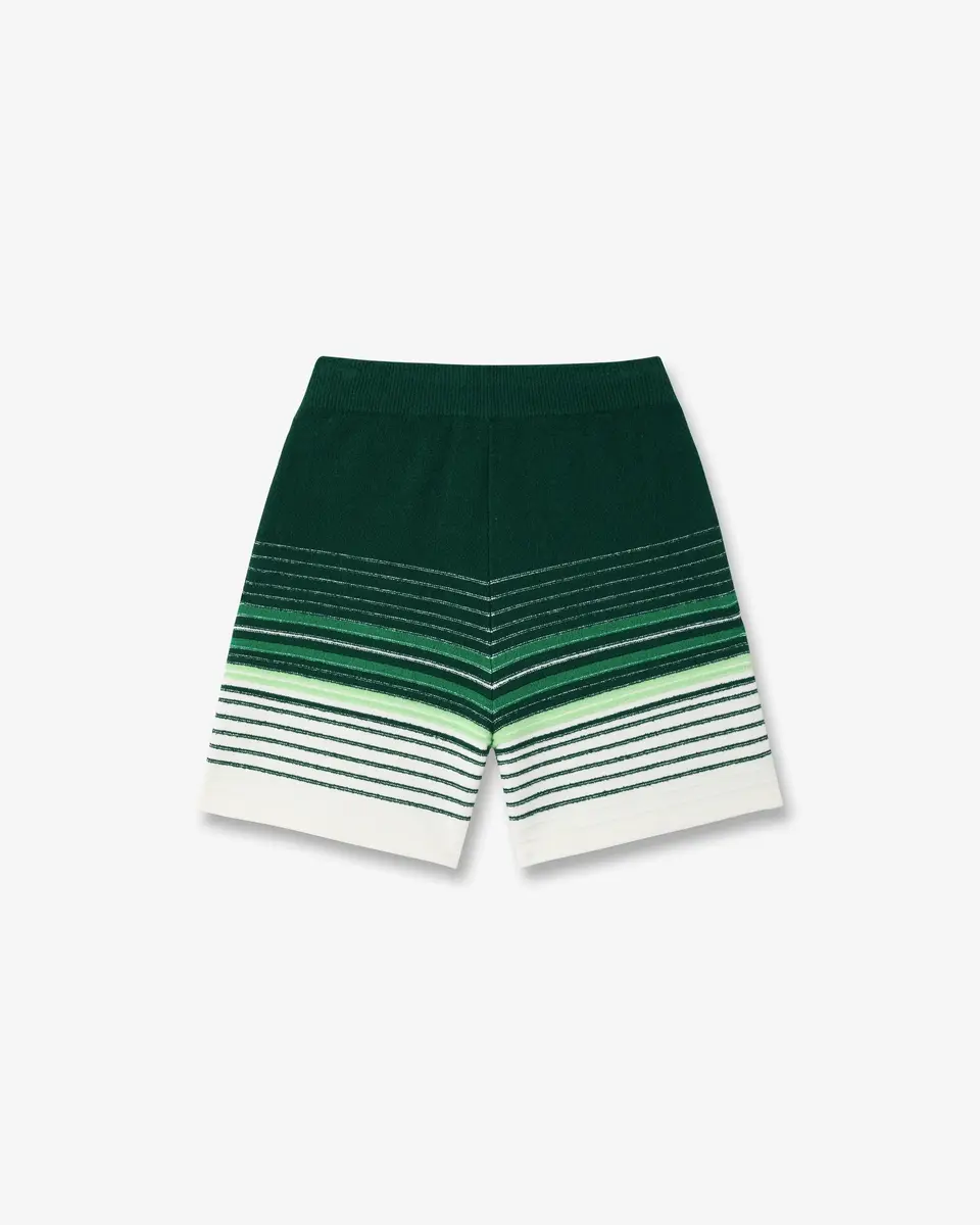 Casablanca White & Green Boucle Stripe Shorts | Thumbnail 6 Casablanca White & Green Boucle Stripe Shorts | Thumbnail 6
