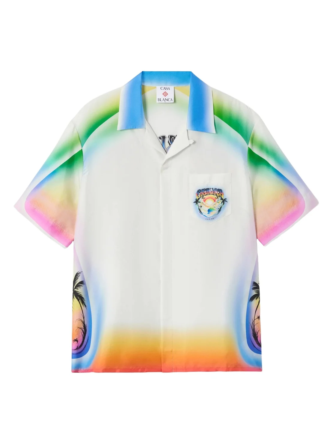 Casablanca Multicolour Airspray Short Sleeve Silk Shirt