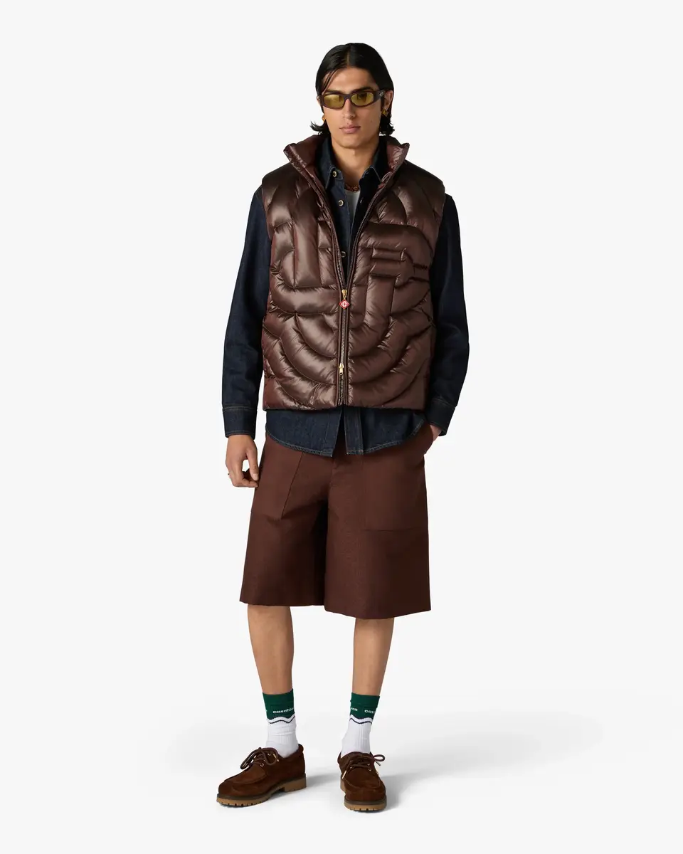 Casablanca Dark Brown Quilted Down Puffer Vest | Thumbnail 2 Casablanca Dark Brown Quilted Down Puffer Vest | Thumbnail 2