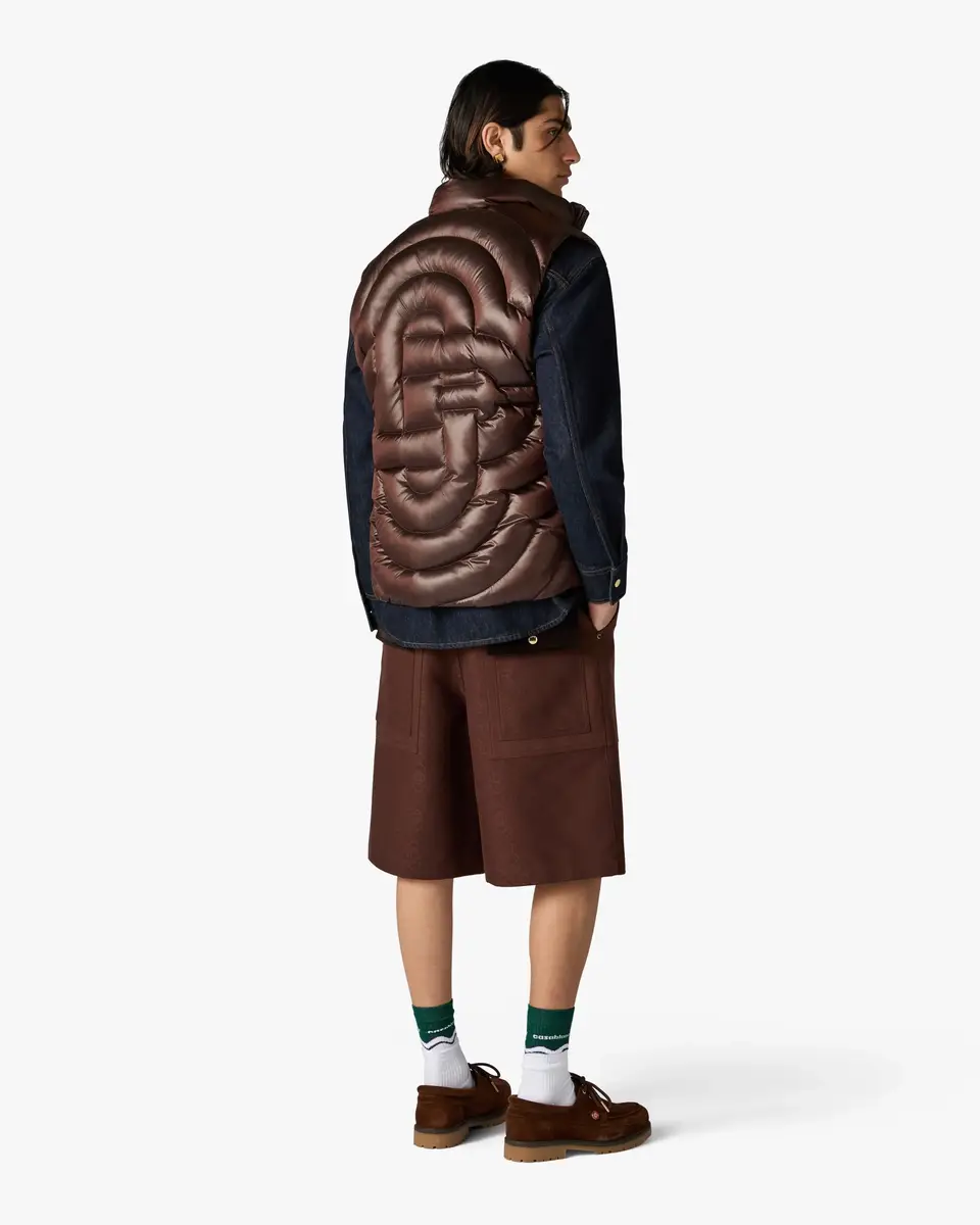 Casablanca Dark Brown Quilted Down Puffer Vest | Thumbnail 3 Casablanca Dark Brown Quilted Down Puffer Vest | Thumbnail 3