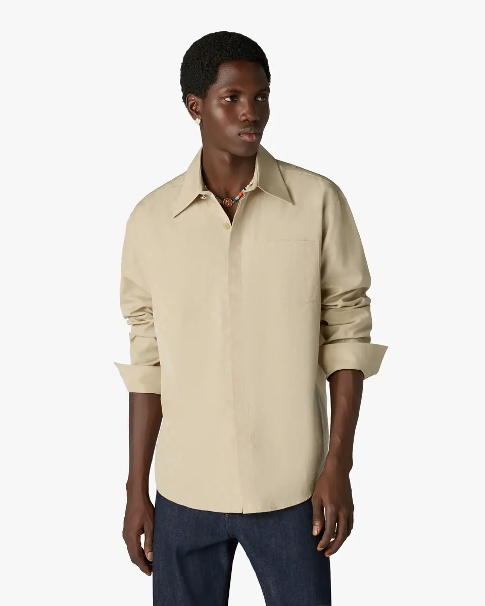 Casablanca Beige Monogram Long Sleeve Shirt | Thumbnail 4
