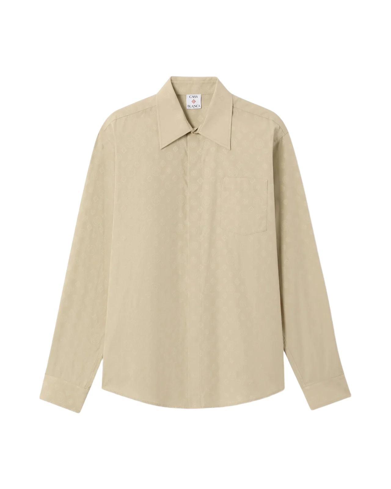 Casablanca Beige Monogram Long Sleeve Shirt