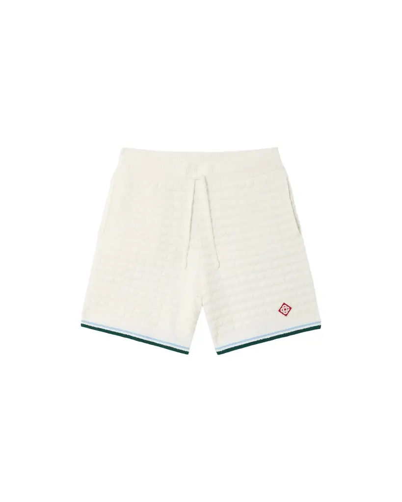 Casablanca White Boucle Shorts