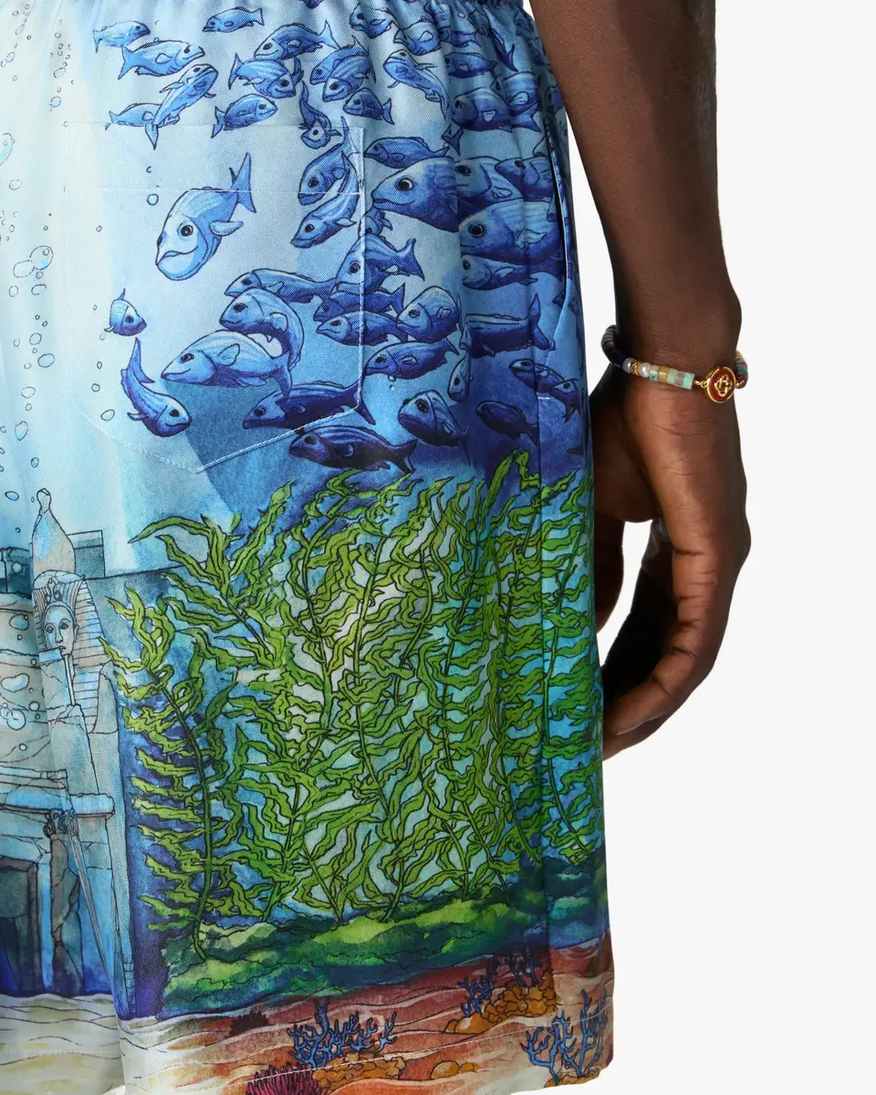 Casablanca Multicolour Trompe L'Oeil Silk Shorts | Thumbnail 5 Casablanca Multicolour Trompe L'Oeil Silk Shorts | Thumbnail 5