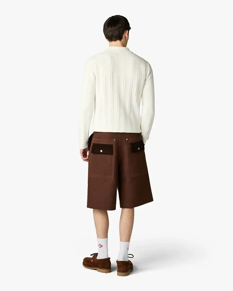 Casablanca Dark Brown Monogram Cargo Shorts | Thumbnail 2 Casablanca Dark Brown Monogram Cargo Shorts | Thumbnail 2