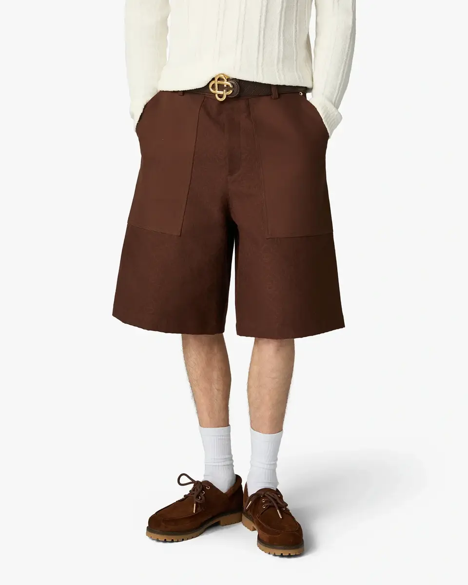 Casablanca Dark Brown Monogram Cargo Shorts | Thumbnail 3 Casablanca Dark Brown Monogram Cargo Shorts | Thumbnail 3