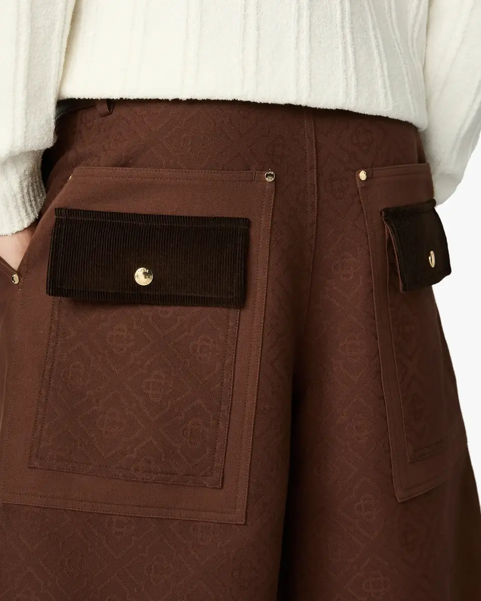 Casablanca Dark Brown Monogram Cargo Shorts | Thumbnail 4 Casablanca Dark Brown Monogram Cargo Shorts | Thumbnail 4