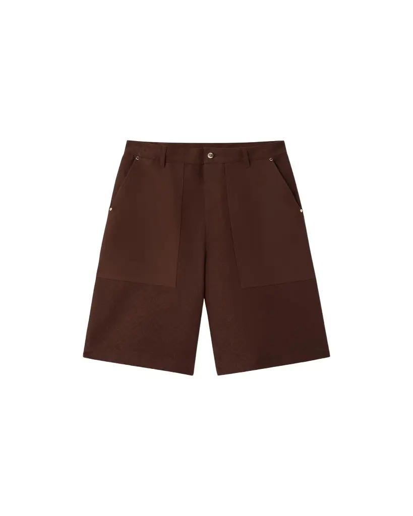 Casablanca Dark Brown Monogram Cargo Shorts