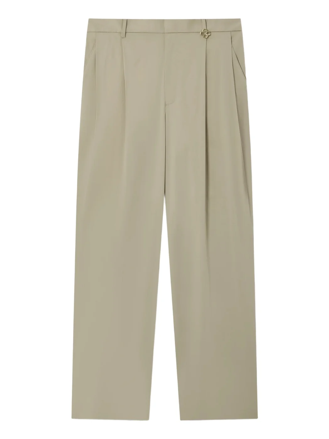 Light Brown Pleated Straight Leg Trousers Light Brown Pleated Straight Leg Trousers