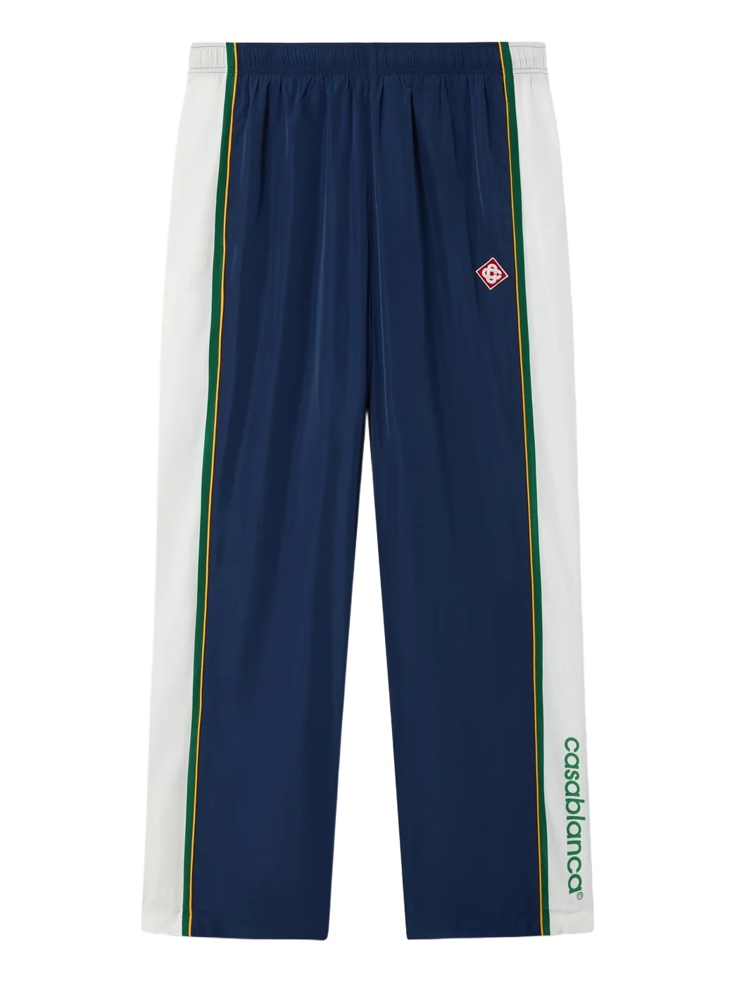 Casablanca Green & Navy Check Track Pants in Yellow