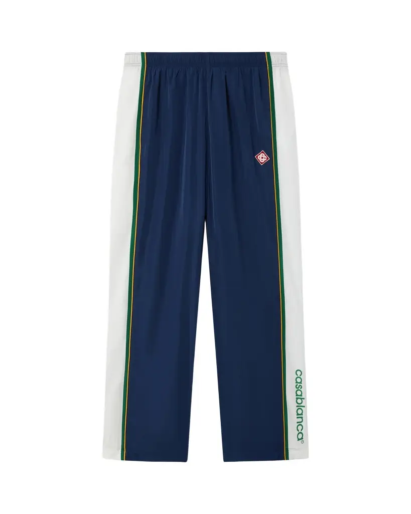Casablanca Green & Navy Check Track Pants in Yellow