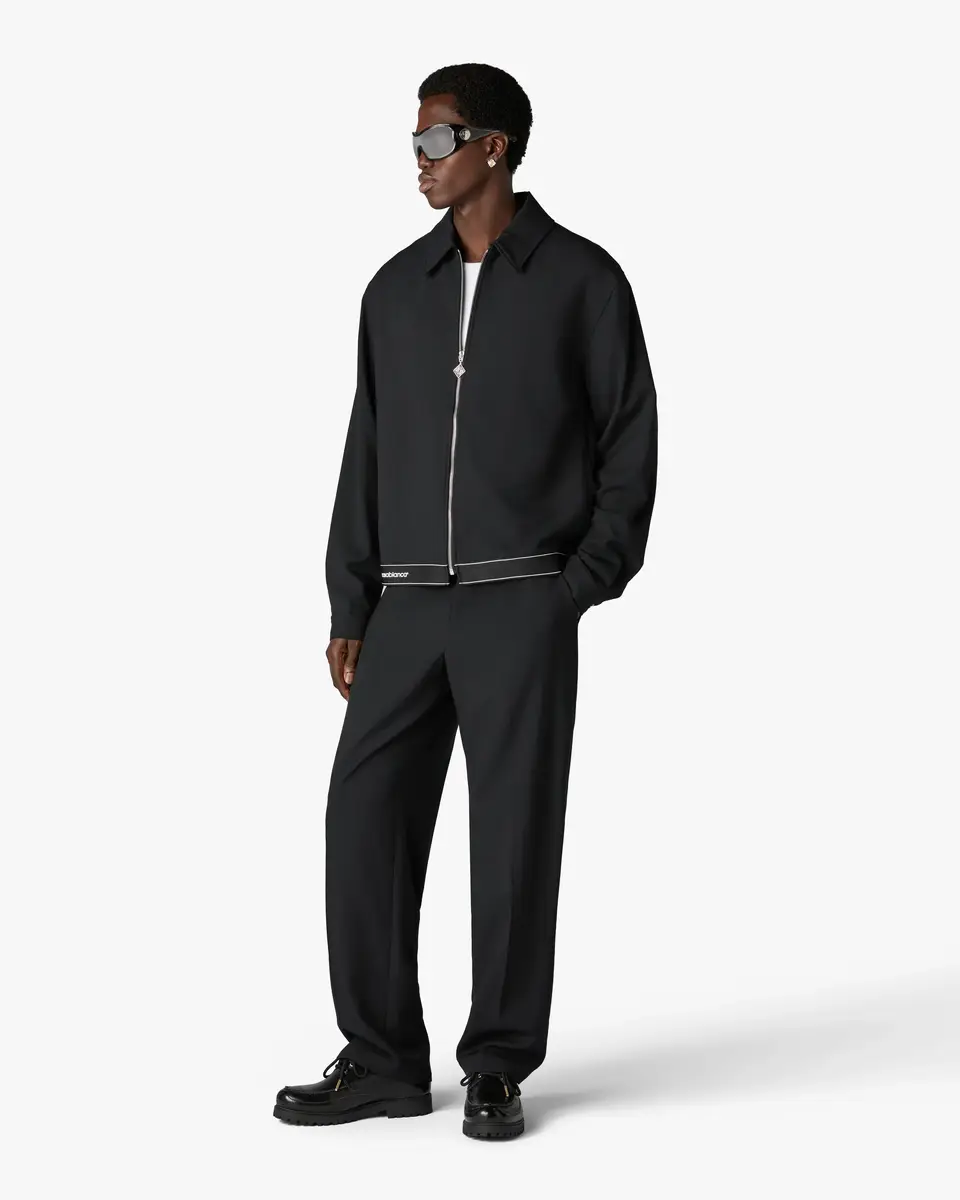 Casablanca Black Wool Sports Trousers | Thumbnail 2 Casablanca Black Wool Sports Trousers | Thumbnail 2