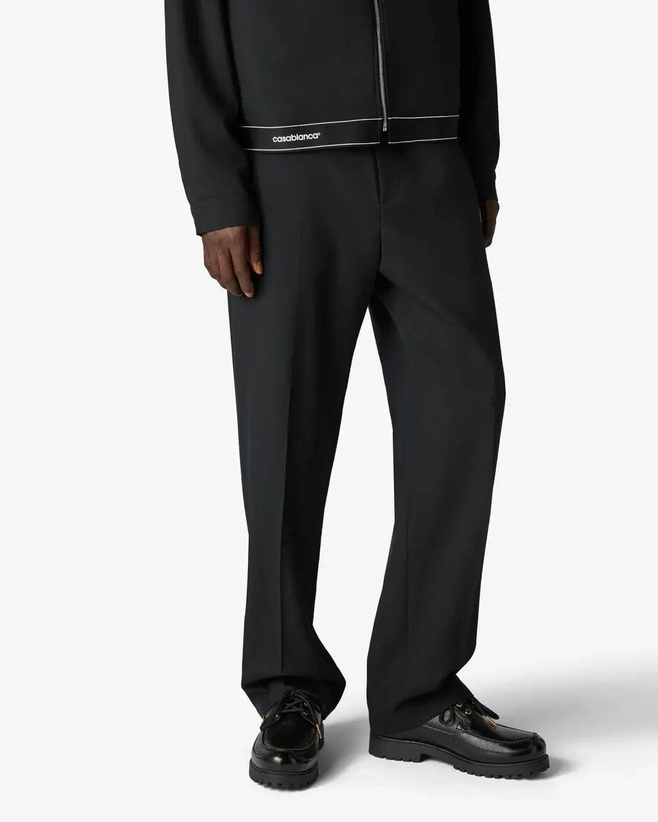 Casablanca Black Wool Sports Trousers | Thumbnail 4 Casablanca Black Wool Sports Trousers | Thumbnail 4
