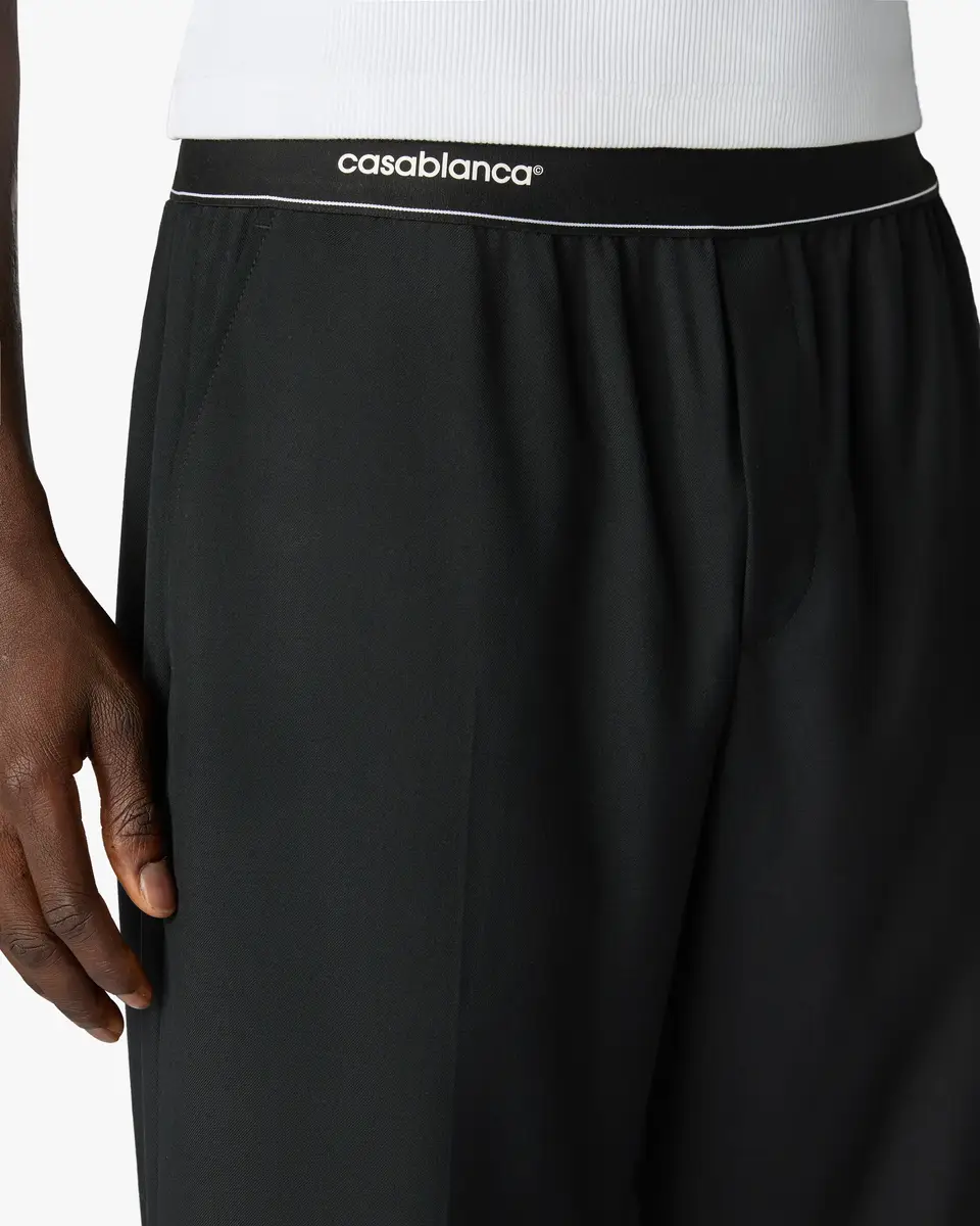 Casablanca Black Wool Sports Trousers | Thumbnail 5 Casablanca Black Wool Sports Trousers | Thumbnail 5
