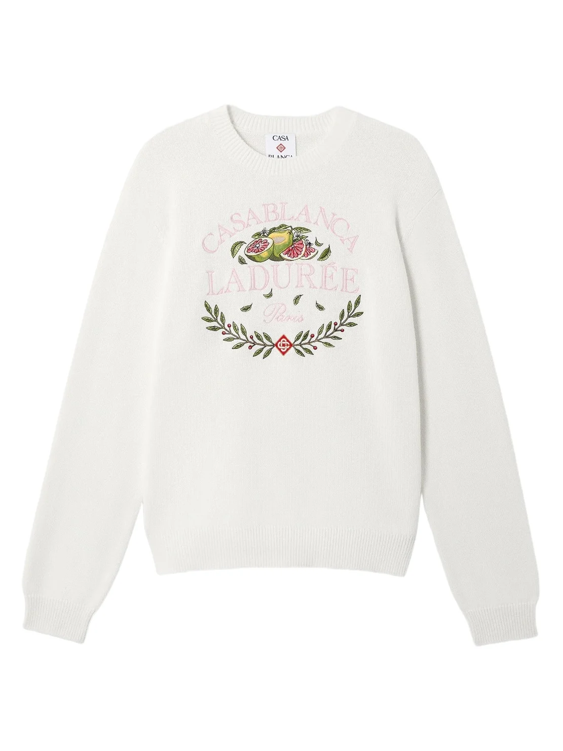 Casablanca Cream Laduree x Casablanca Crew Neck Jumper