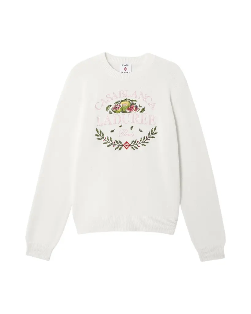 Casablanca Cream Laduree x Casablanca Crew Neck Jumper