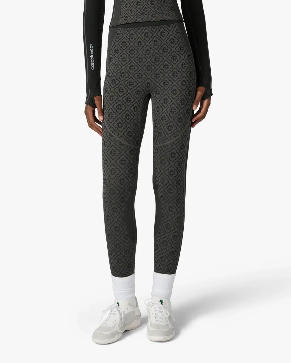 Casablanca Grey Seamless Monogram Leggings | Thumbnail 4 Casablanca Grey Seamless Monogram Leggings | Thumbnail 4