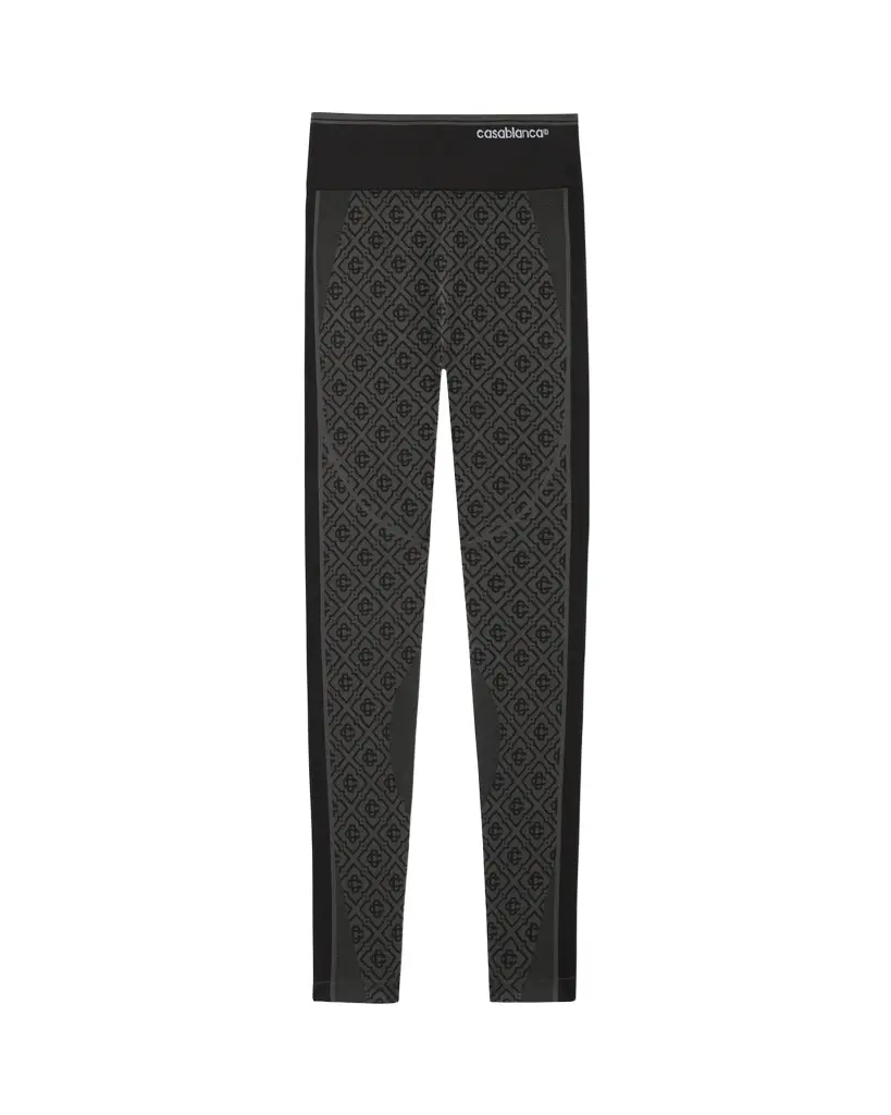 Casablanca Grey Seamless Monogram Leggings