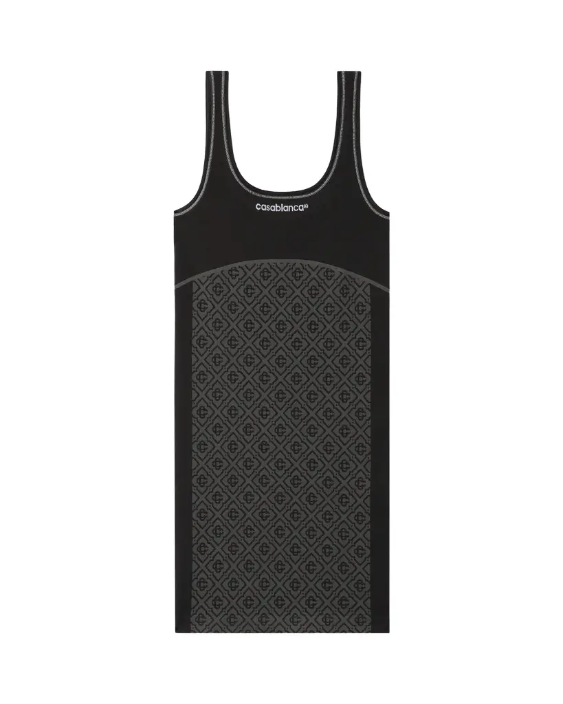 Grey Seamless Monogram Mini Dress Grey Seamless Monogram Mini Dress