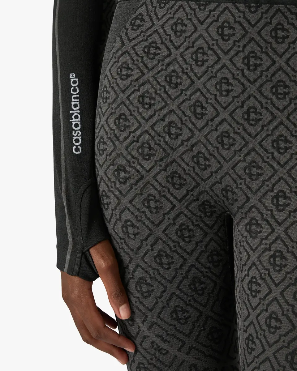 Casablanca Grey Seamless Monogram Long Sleeve Top | Thumbnail 5