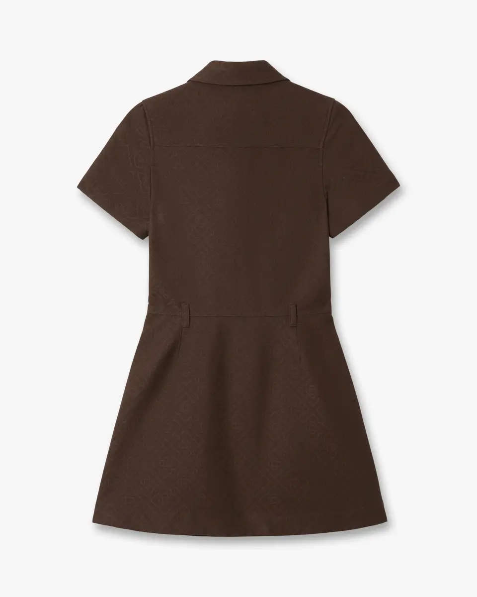 Casablanca Dark Brown Monogram Canvas Midi Dress | Thumbnail 6 Casablanca Dark Brown Monogram Canvas Midi Dress | Thumbnail 6