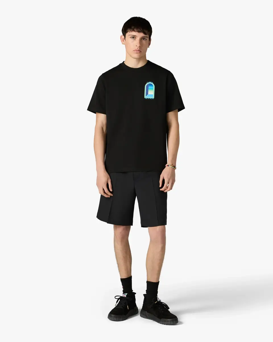 Casablanca Black & Mint L'Arche Short Sleeve T-Shirt | Thumbnail 2