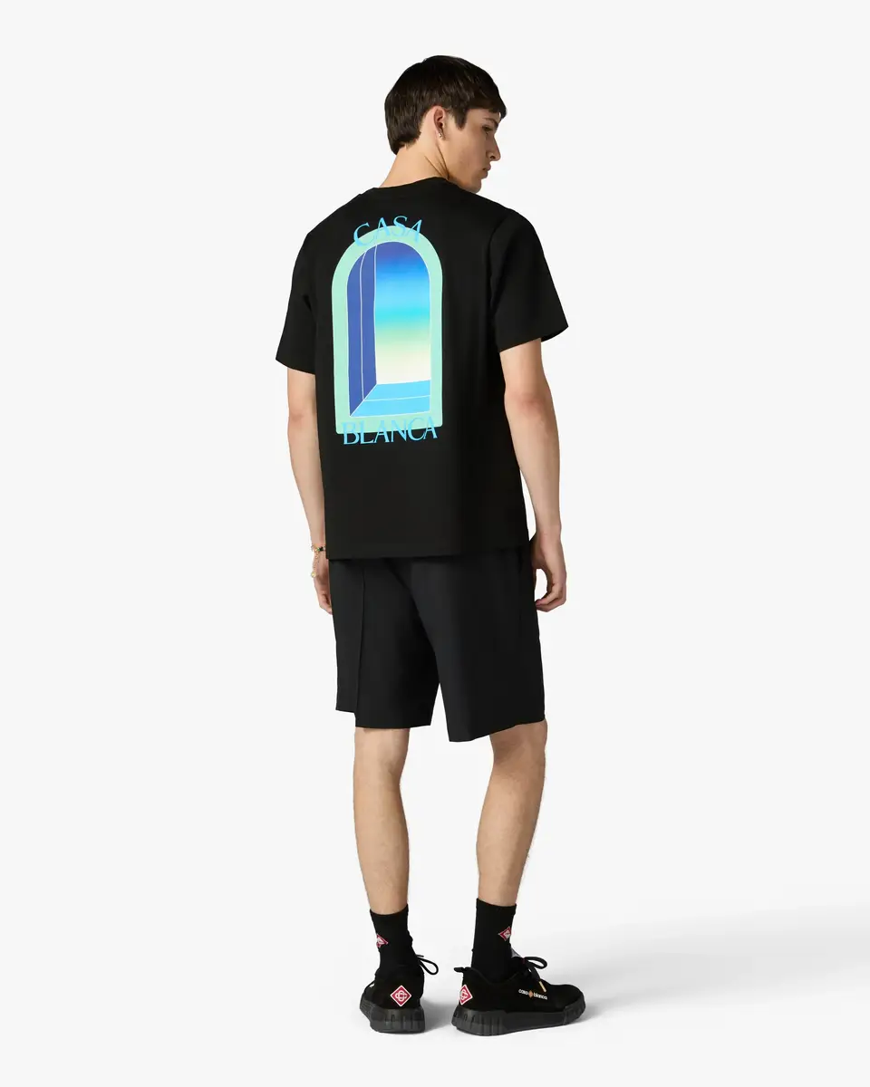 Casablanca Black & Mint L'Arche Short Sleeve T-Shirt | Thumbnail 3