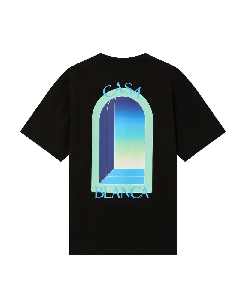 Casablanca Black & Mint L'Arche Short Sleeve T-Shirt