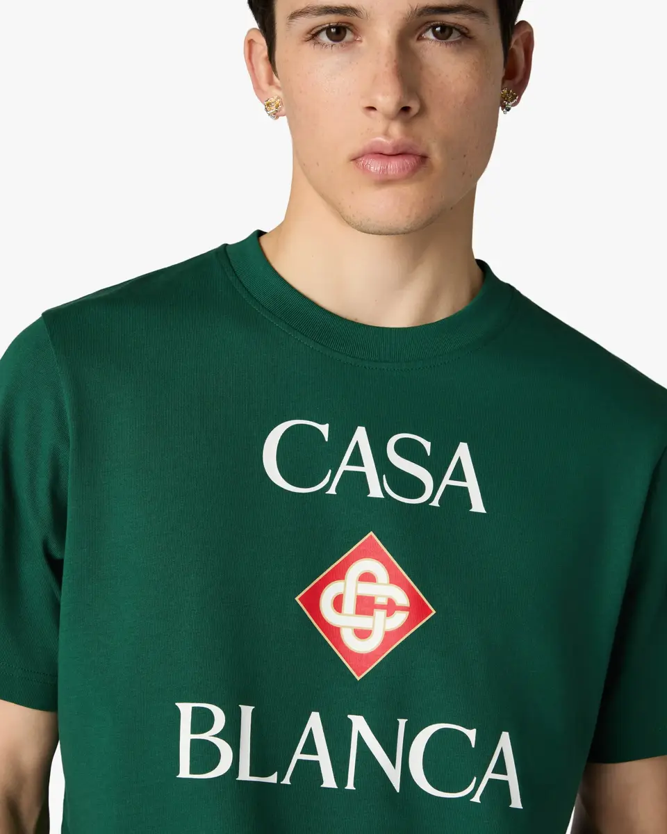 Casablanca Green Casablanca Diamond Logo Short Sleeve T-Shirt | Thumbnail 5