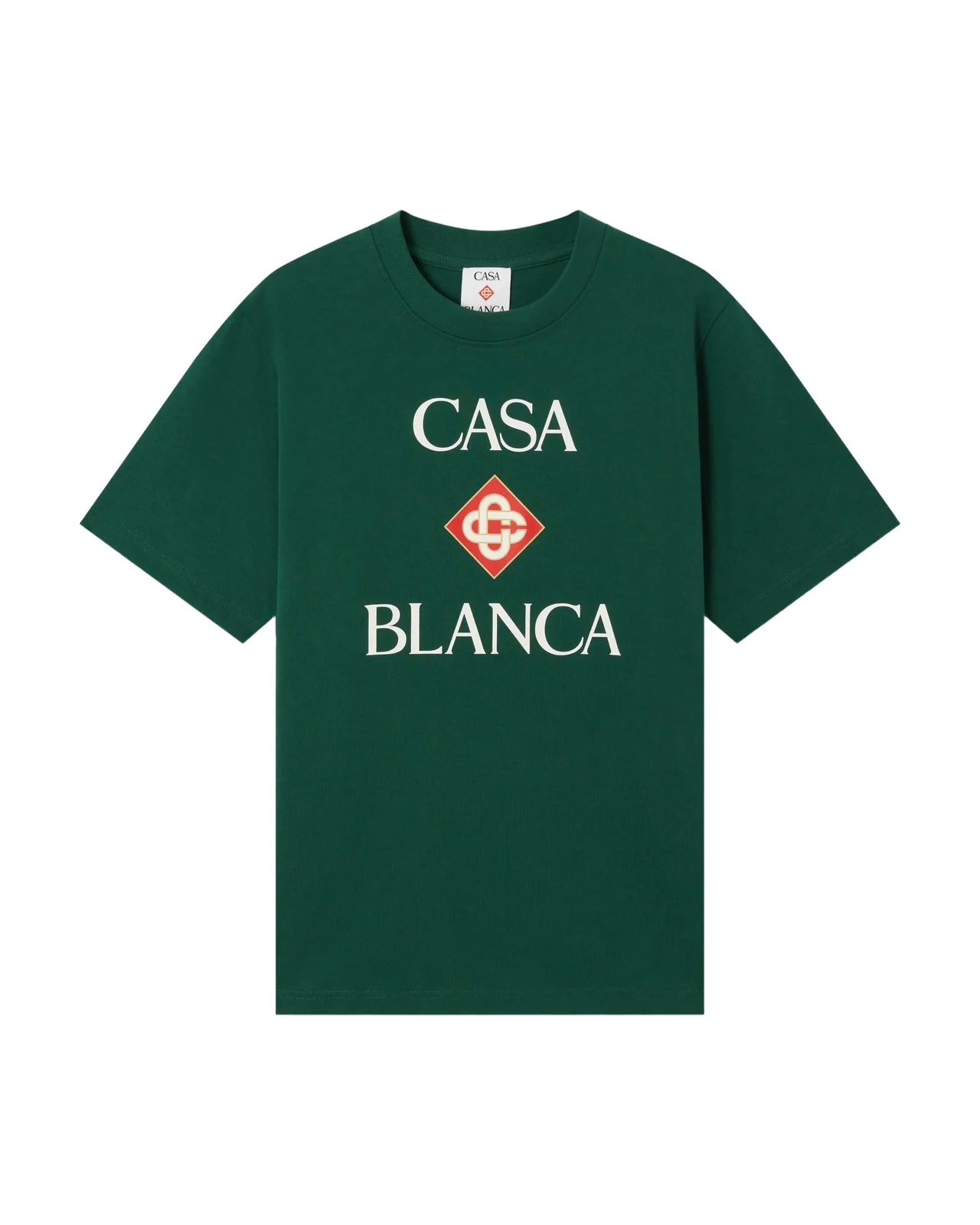 Casablanca Green Casablanca Diamond Logo Short Sleeve T-Shirt