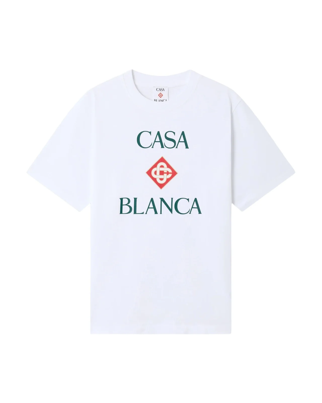 Casablanca White Casablanca Diamond Logo Short Sleeve T-Shirt