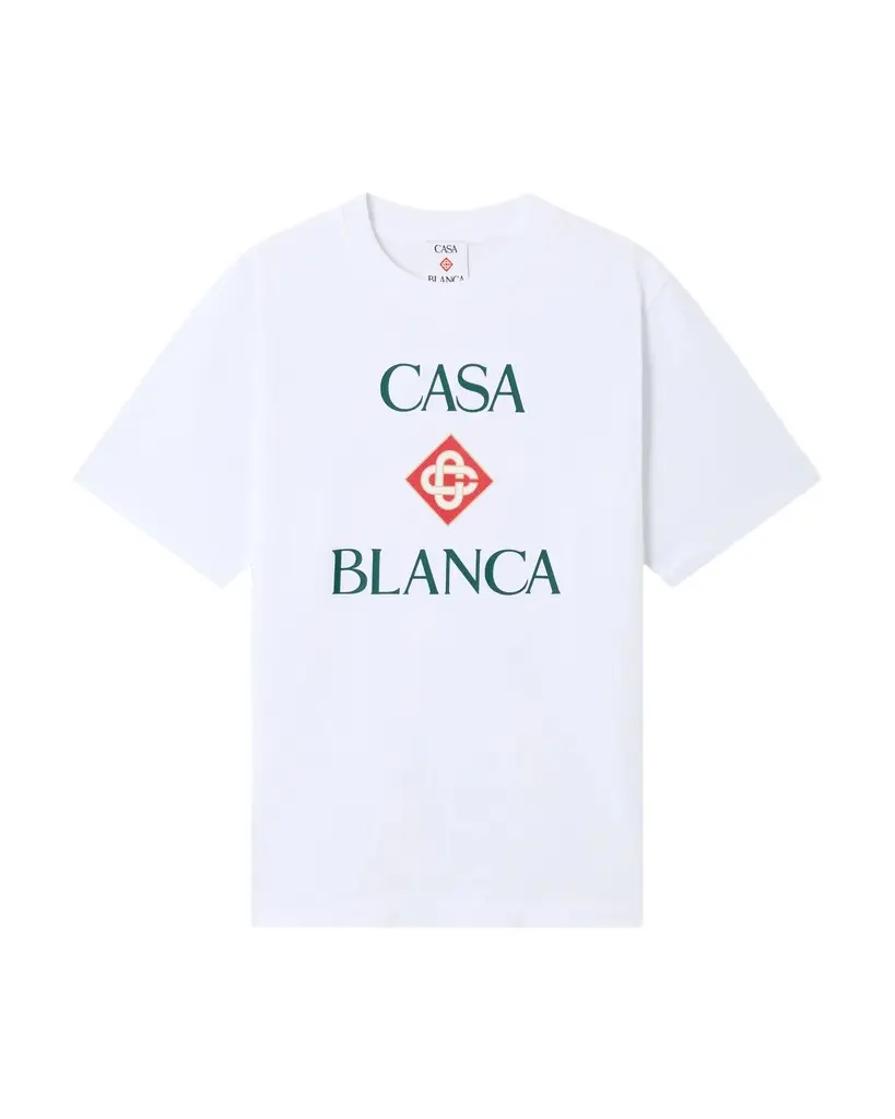 Casablanca White Casablanca Diamond Logo Short Sleeve T-Shirt
