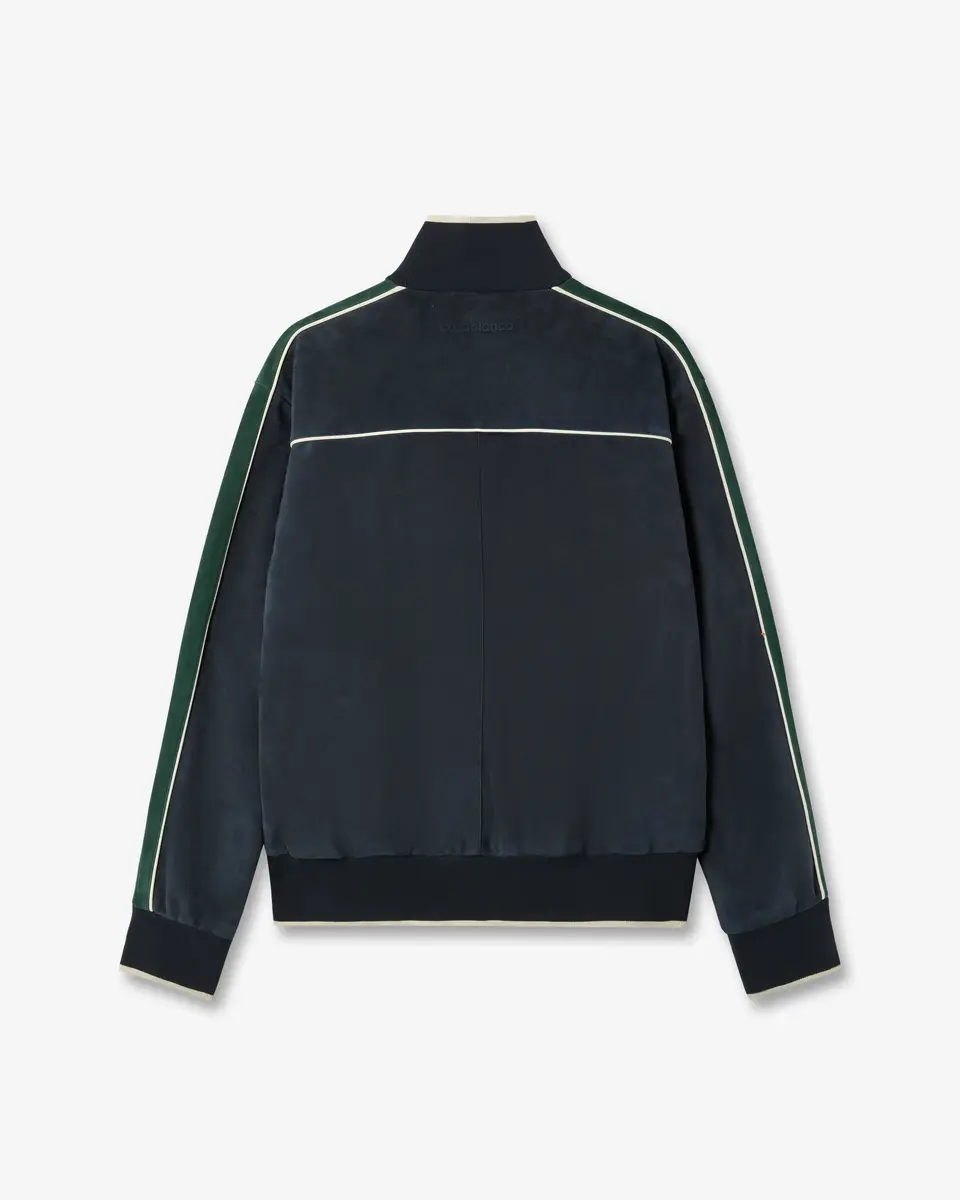Casablanca Navy & Green Suede Track Jacket | Thumbnail 6