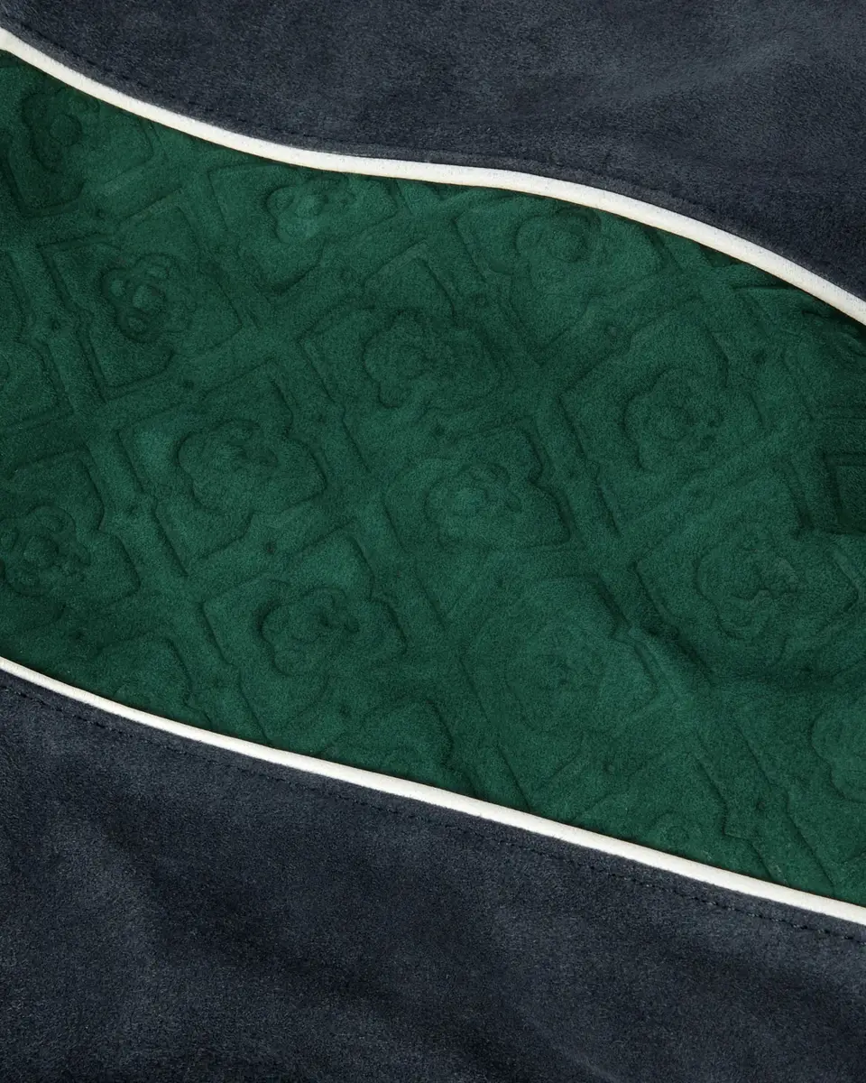 Casablanca Navy & Green Suede Track Jacket | Thumbnail 7