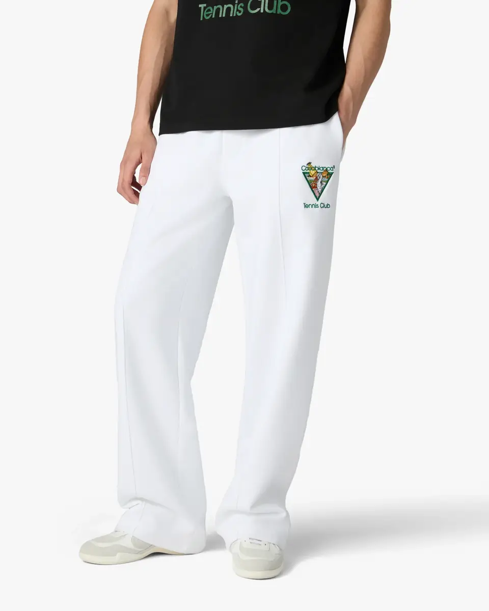 Casablanca White Tennis Club Icon Pyramid Abduction Embroidered Sweatpants | Thumbnail 2 Casablanca White Tennis Club Icon Pyramid Abduction Embroidered Sweatpants | Thumbnail 2